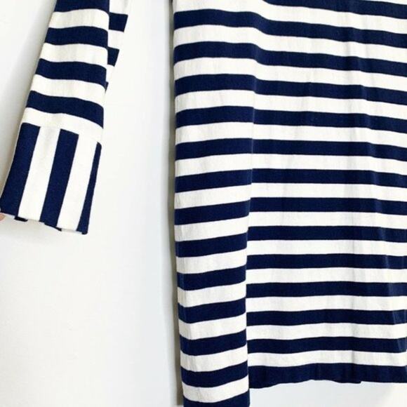 Minnie Rose White & Blue Striped Sweater Dress - Size Small - Picture 10 of 13